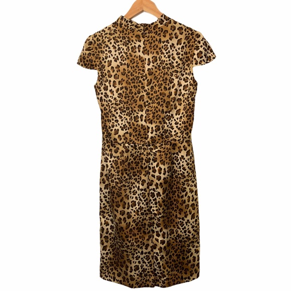 NWT Tahari ASL Cheetah Print Dress SIZE 6 - Picture 5 of 6
